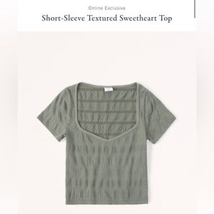 Abercrombie & Fitch NWT Short Sleeved Textured Sweetheart Top